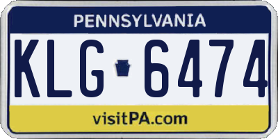 PA license plate KLG6474