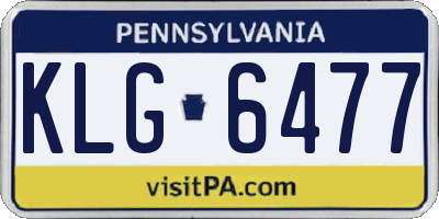 PA license plate KLG6477