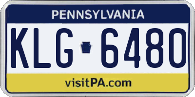 PA license plate KLG6480