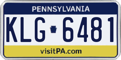 PA license plate KLG6481