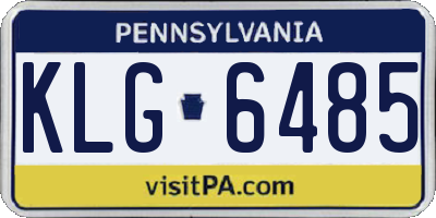 PA license plate KLG6485