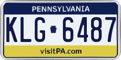 PA license plate KLG6487