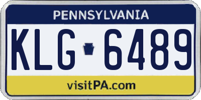 PA license plate KLG6489