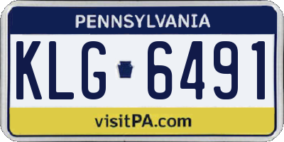 PA license plate KLG6491