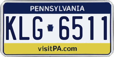 PA license plate KLG6511