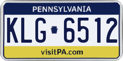 PA license plate KLG6512