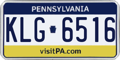 PA license plate KLG6516