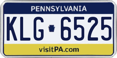 PA license plate KLG6525