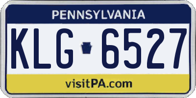 PA license plate KLG6527