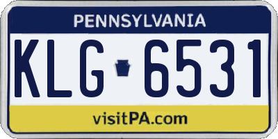 PA license plate KLG6531