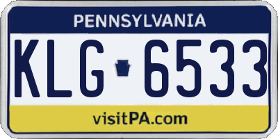 PA license plate KLG6533