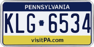 PA license plate KLG6534