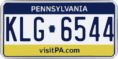 PA license plate KLG6544