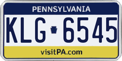 PA license plate KLG6545