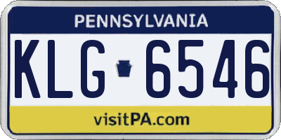 PA license plate KLG6546