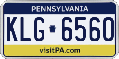 PA license plate KLG6560