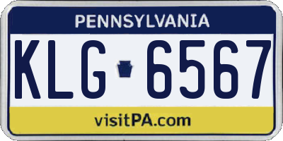 PA license plate KLG6567
