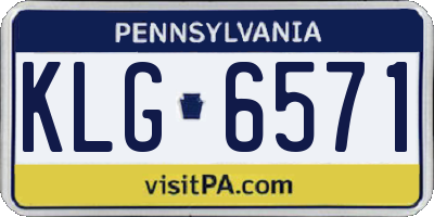 PA license plate KLG6571