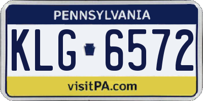 PA license plate KLG6572