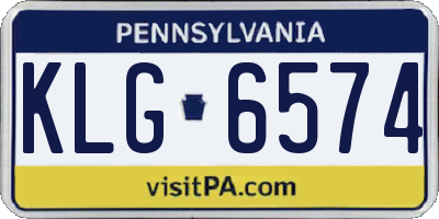 PA license plate KLG6574