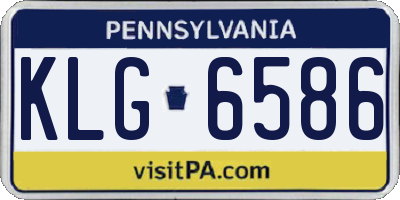 PA license plate KLG6586
