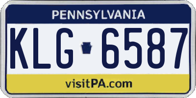 PA license plate KLG6587
