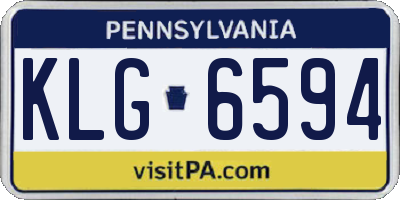 PA license plate KLG6594