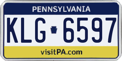 PA license plate KLG6597