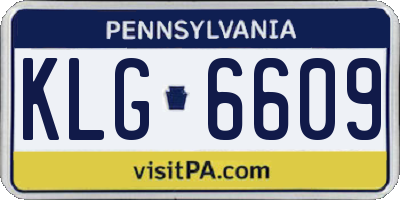 PA license plate KLG6609