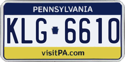 PA license plate KLG6610