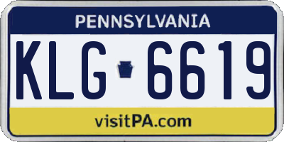 PA license plate KLG6619