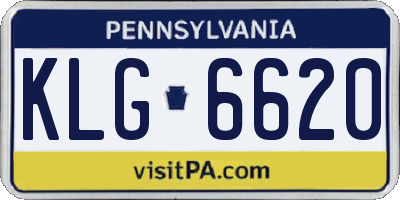 PA license plate KLG6620