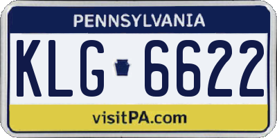 PA license plate KLG6622