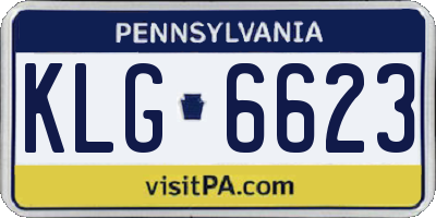 PA license plate KLG6623