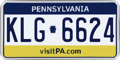PA license plate KLG6624