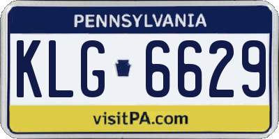 PA license plate KLG6629