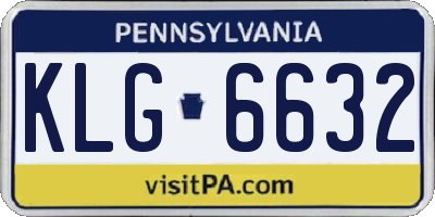 PA license plate KLG6632