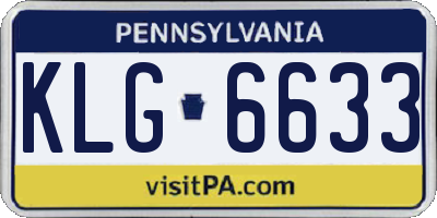 PA license plate KLG6633