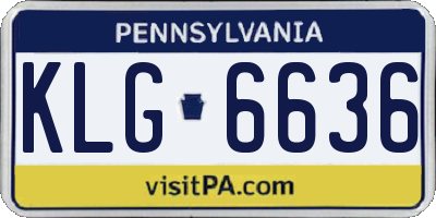 PA license plate KLG6636