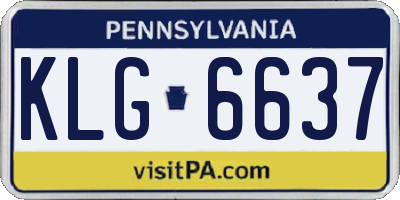 PA license plate KLG6637
