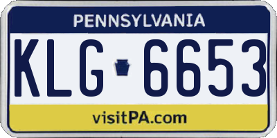 PA license plate KLG6653