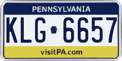 PA license plate KLG6657