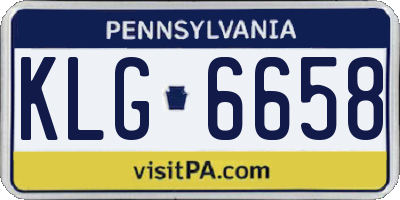PA license plate KLG6658