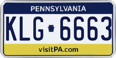 PA license plate KLG6663