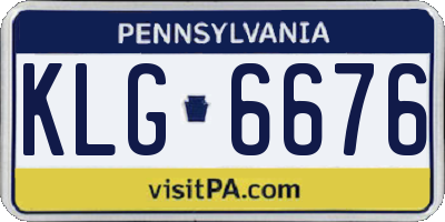 PA license plate KLG6676