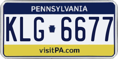 PA license plate KLG6677
