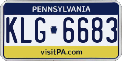PA license plate KLG6683