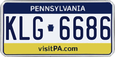 PA license plate KLG6686