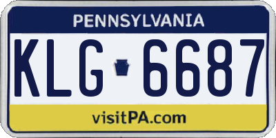 PA license plate KLG6687
