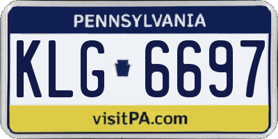PA license plate KLG6697